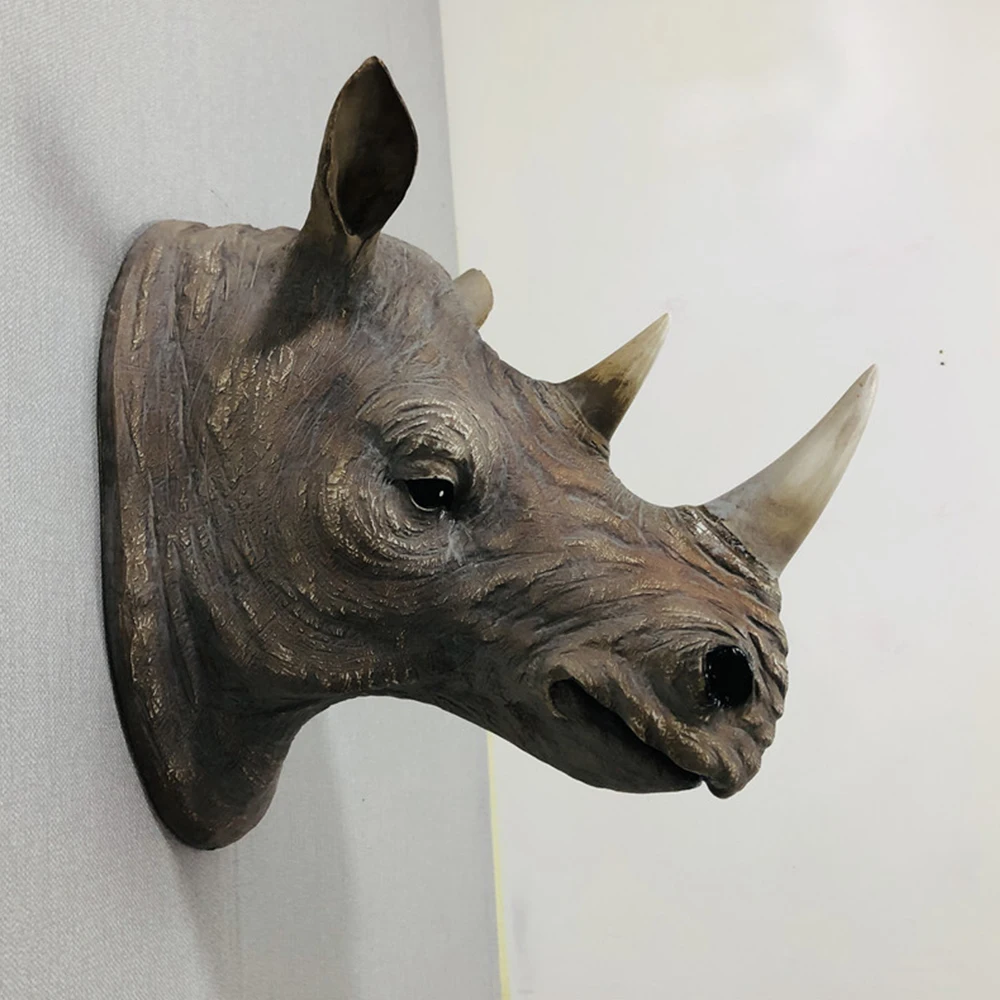 Customized life size fiberglass hanging props fiberglass resin elephant head for wall decor