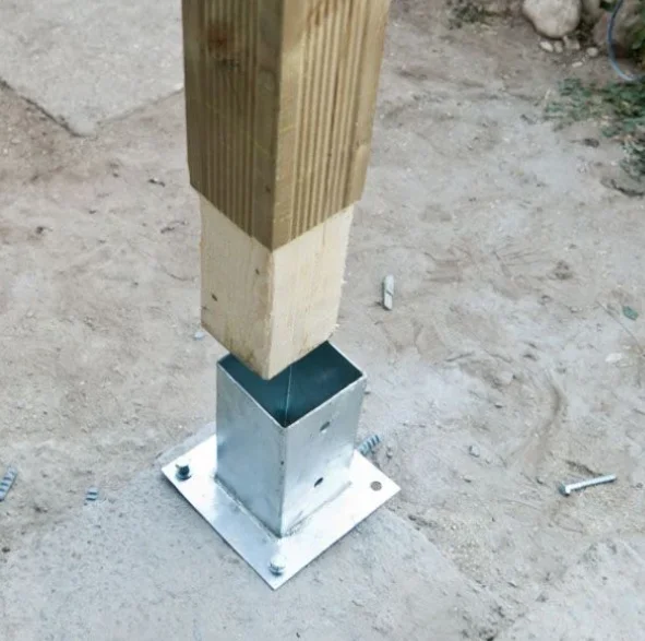 Customized Wood Base Post Metal Anchors Support Bracket for Timber Frame Houses