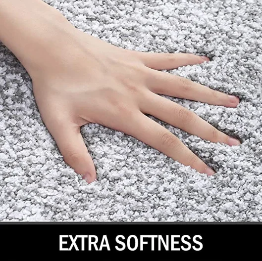 Anti Slip Bath Room Mat Shaggy Absorbent Washable Bathroom Rug