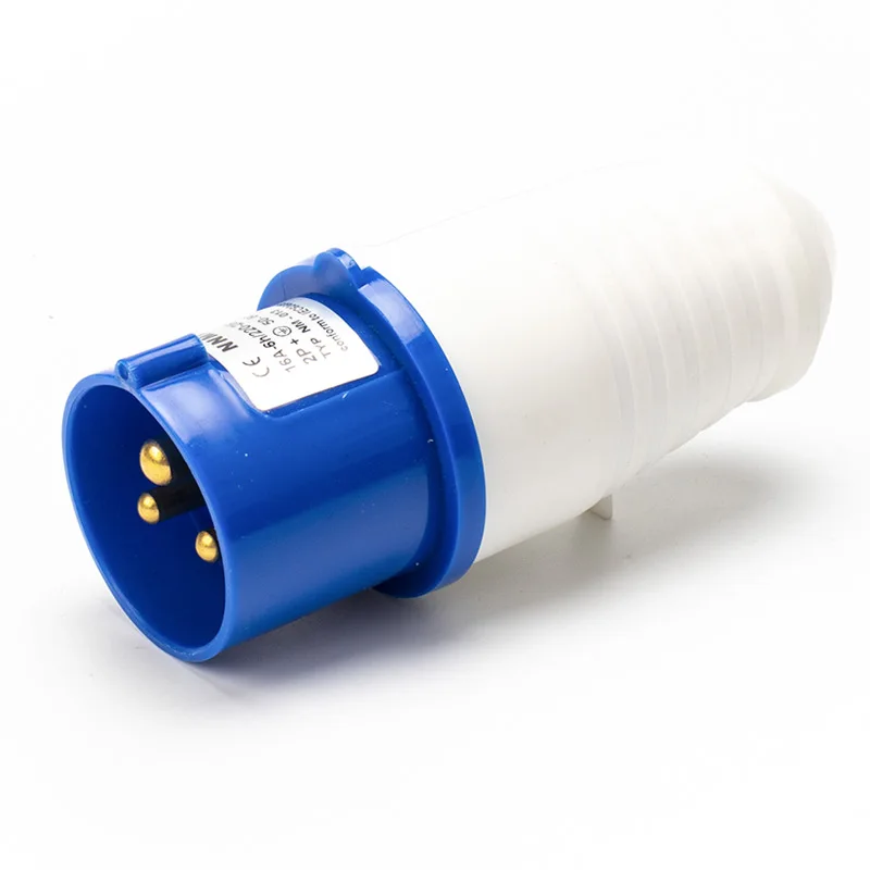 Economic type IP44 3P 16A 220V flush mounted male and female waterproof control 2P+E industrial plug socket