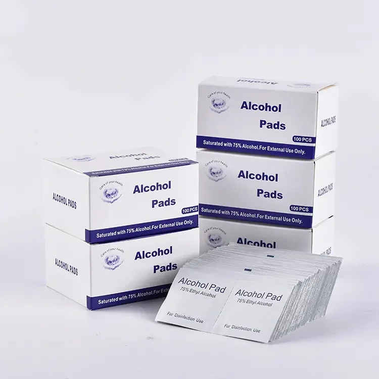 ISO/CE certificated alcohol pad logo customized alcohol prep pad for daily use in store