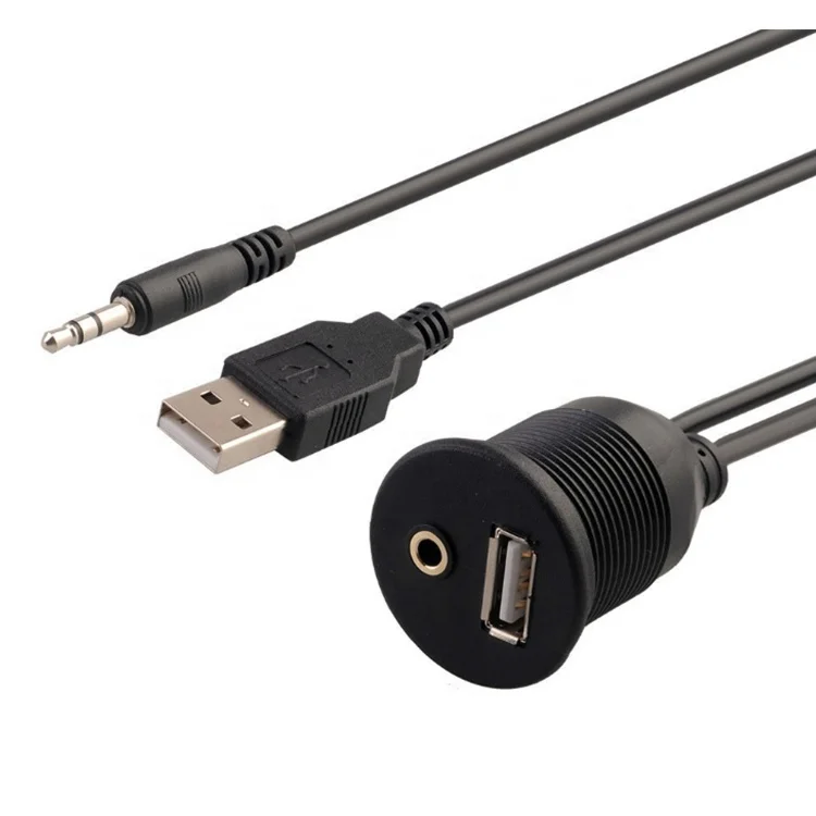 1 м Универсальный USB 3 5/мм Aux Удлинительный кабель для автомобиля лодки