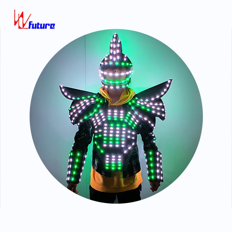 Colorful and cool technology warrior armor creative led costumes stage & dance wear