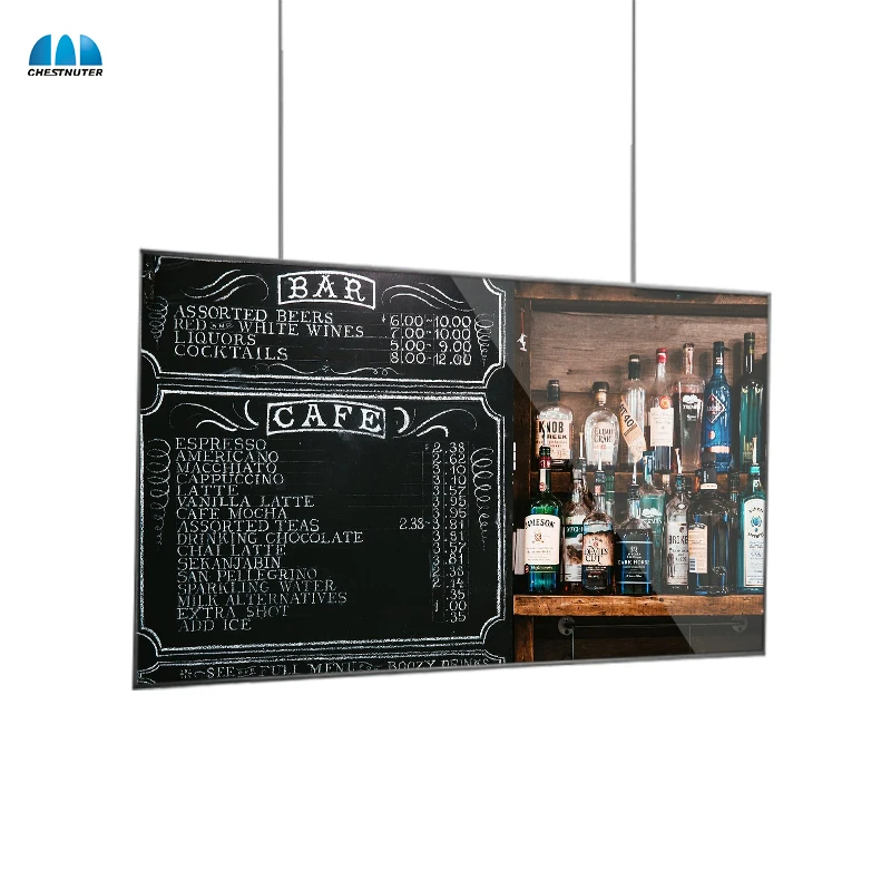 55 inch jewellery shop window display hanging high brightness storefront retail window LCD screen digital signage display