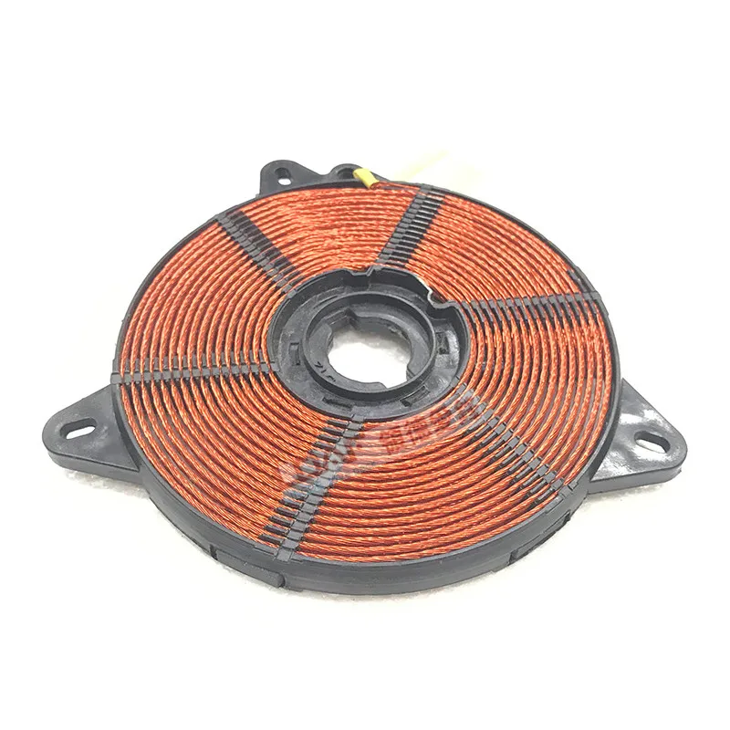 Copper coil panel for wok and induction cooker accessory plate
