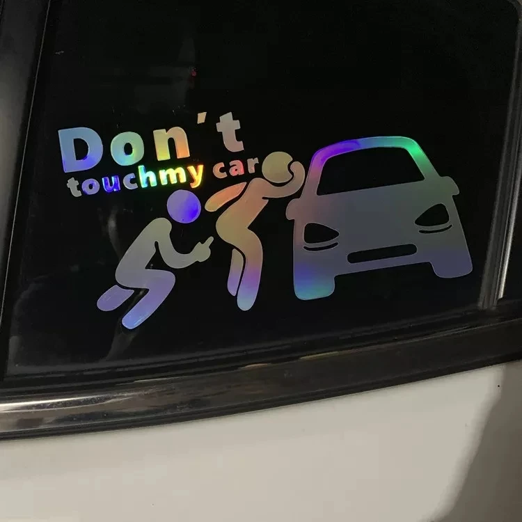 outdoor use custom Anti-UV transparent hologram car stickers waterproof die cut logo holographic sticker car window stickers