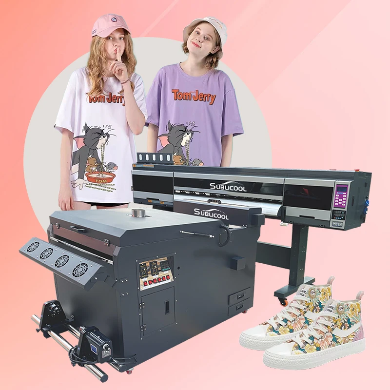 dtf6002S Dual XP600 Heads 60 cm T Shirt Cloth Sticker Garment Printing Machine Commercial DTF Garment Hoodie T shirts Printer