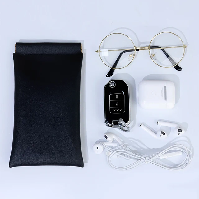 2024 New Arrival Easy Carry Makeup Brushes Storage Bag Auto Closing Soft PU Glasses Storage Bag