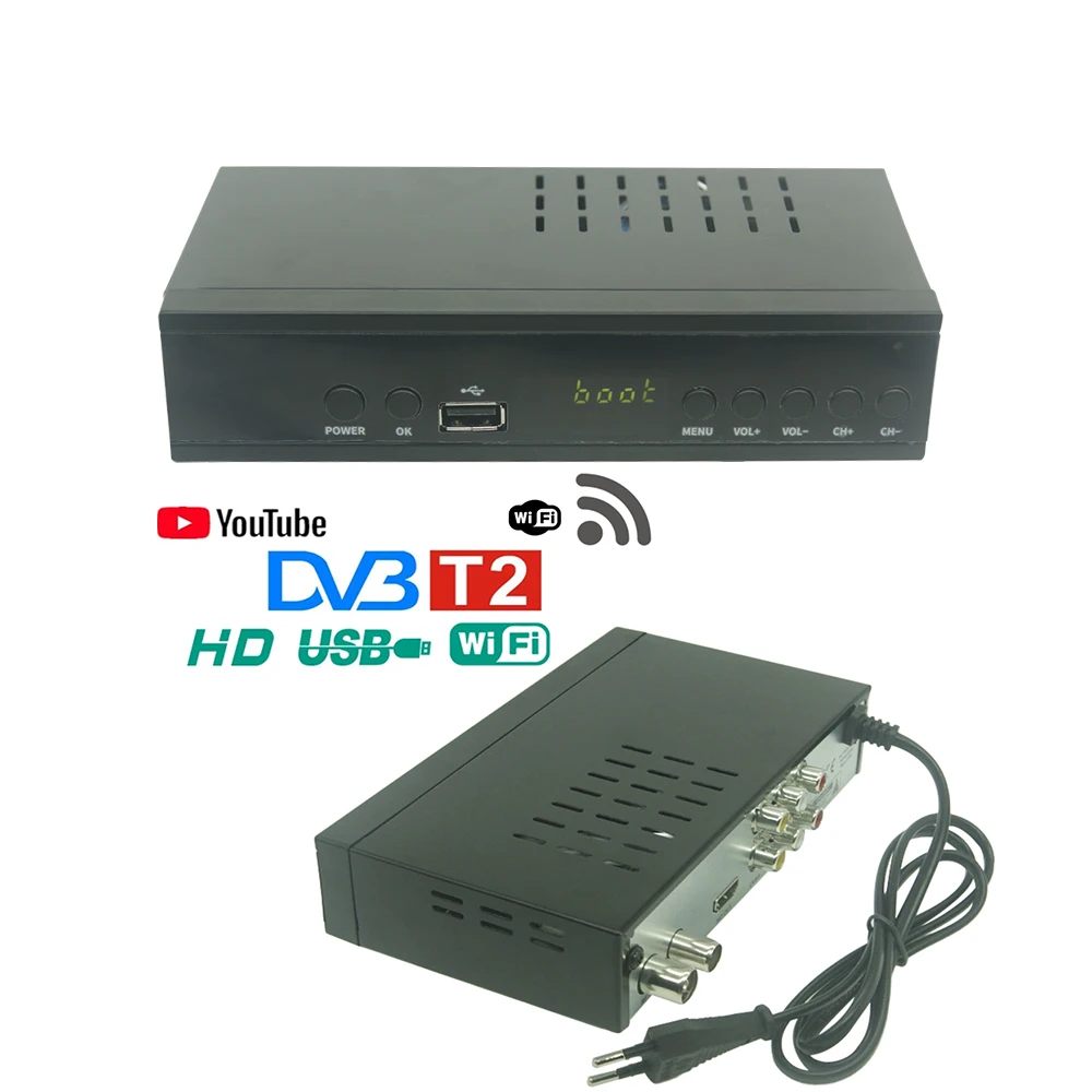 M8 Digital Terrestrial Decoder DVB T2 TV Tuner H.264 WIFI Digital TV Set Top Box DVB T2 Indonesia Chile Russia Europe Italy