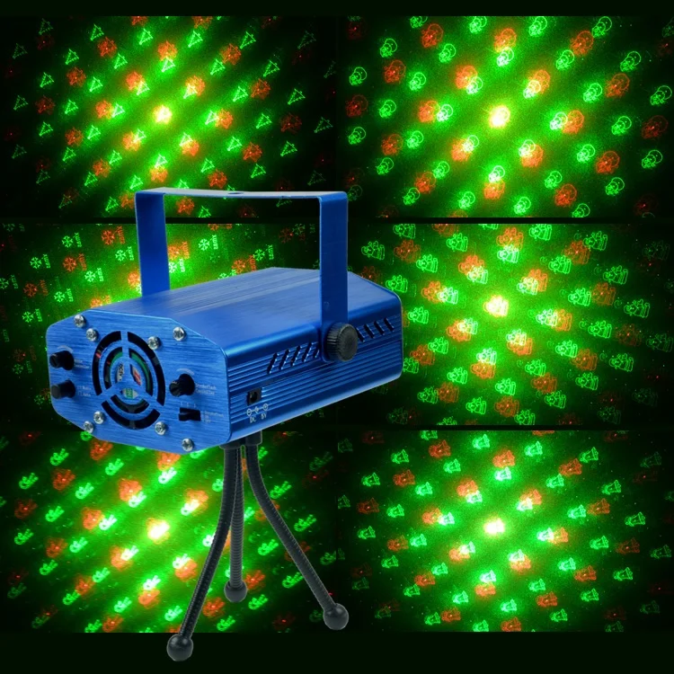 
6 in 1 Mini Stage Laser Light Burst Party Light Prom Club KTV Christmas Red and Green Stage Light DJ Disco 
