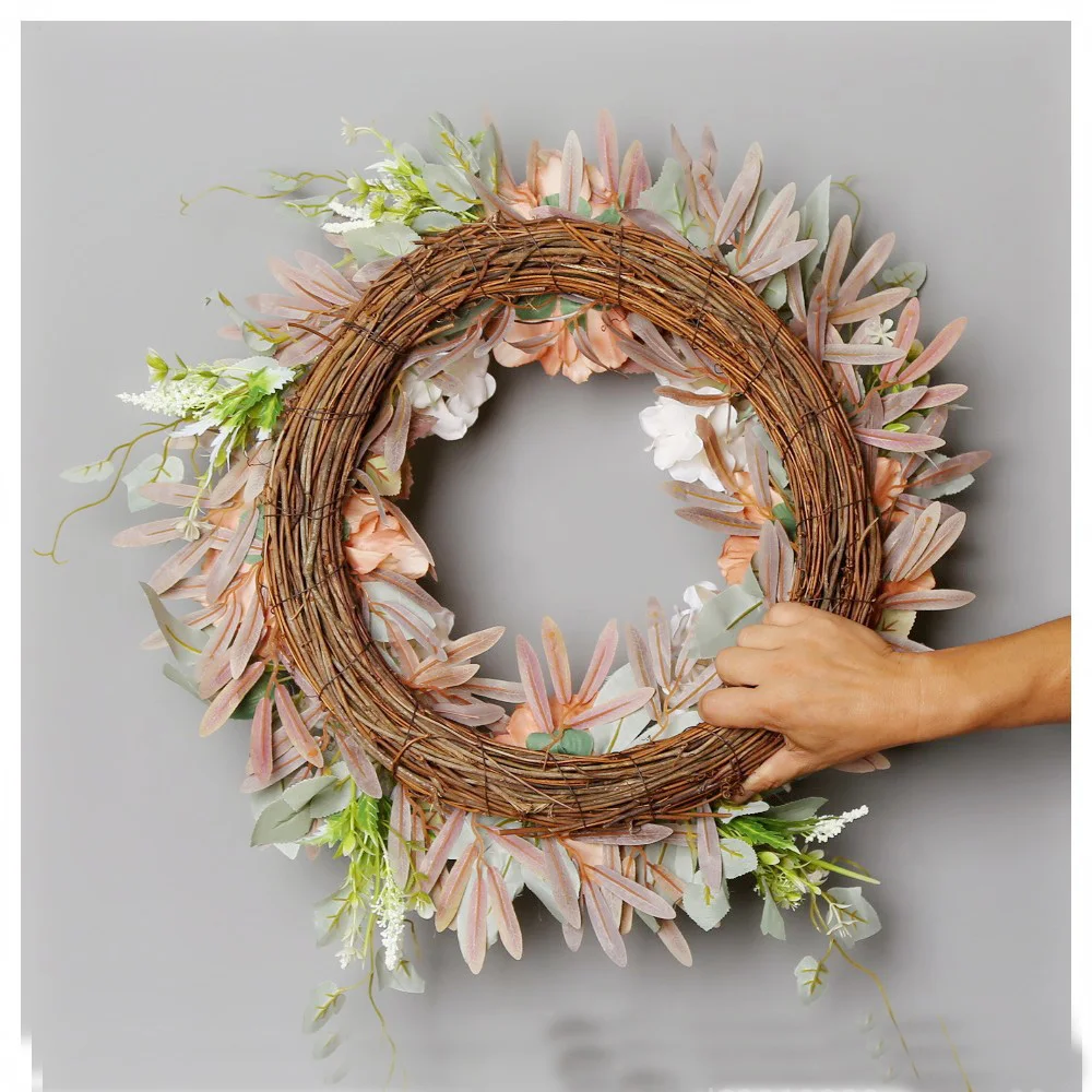 Artificial Decorative Landscape Flower Wreath for Summer All Year Round Spring Wedding Birthday Fireplace Wall Decoration