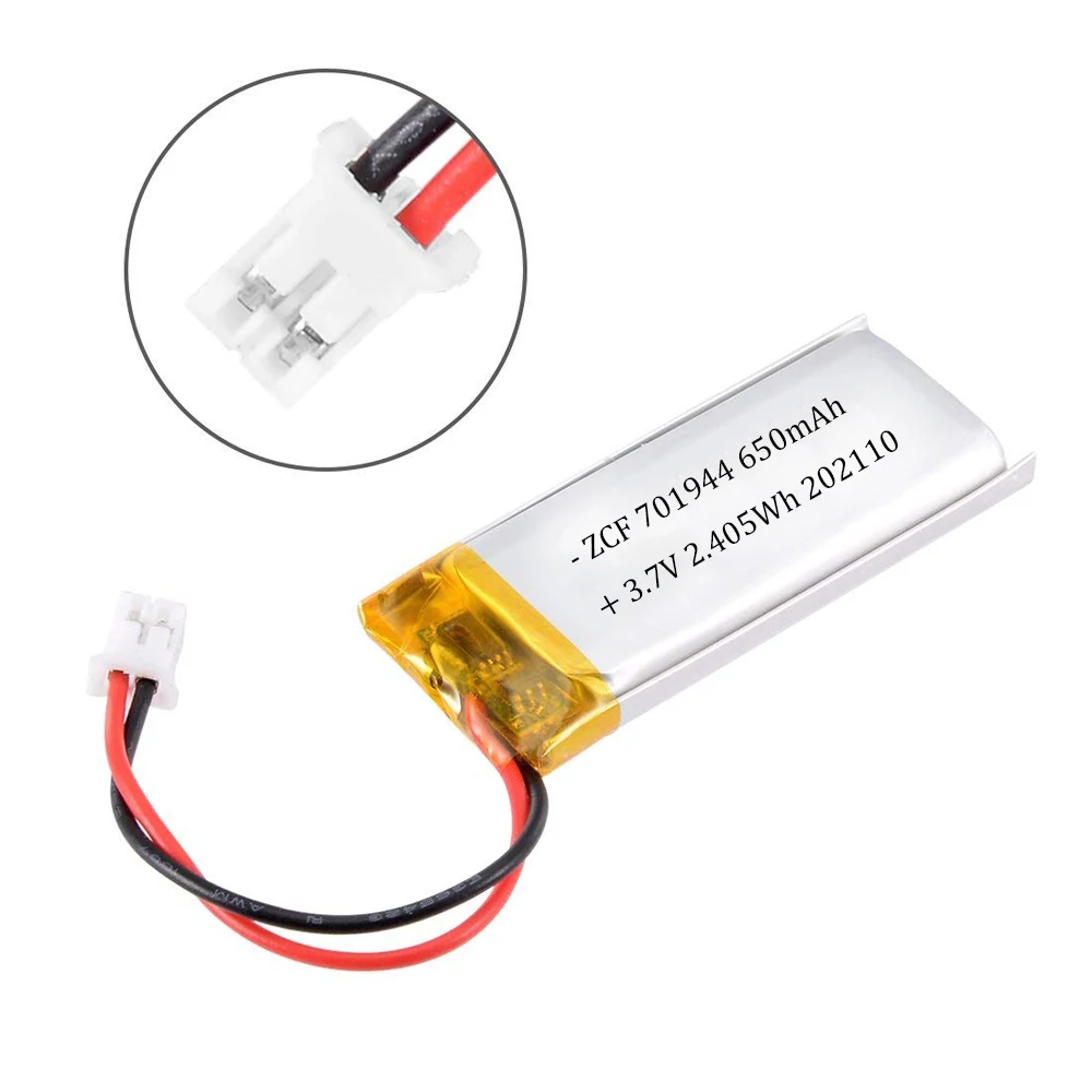 KC Approved ZCF 701944 3.7V 650mAh Lithium Polymer Battery Cell Pack for Smart Watch