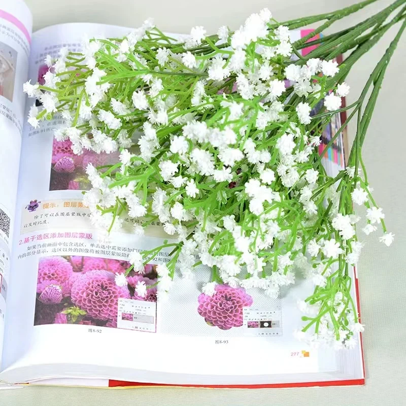 Manufacturer High Quality Colorful Gypsophila Bouquet White Artificial Tree Artificial Flower For Home Party Weeding Decor
