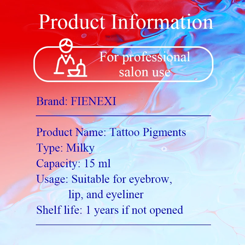 Fienexi Factory Price Color Ink Temporary Lasting Long Time Airbrush Tattoo Pigment