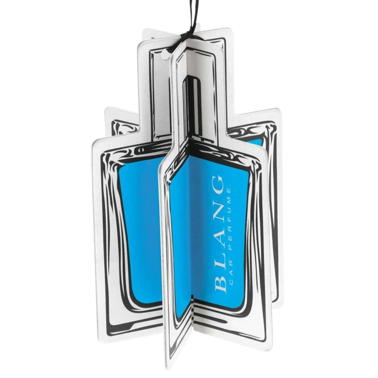 3D Paper Hanging Air Freshener Triple Fragrance Custom Package Car Air Freshener