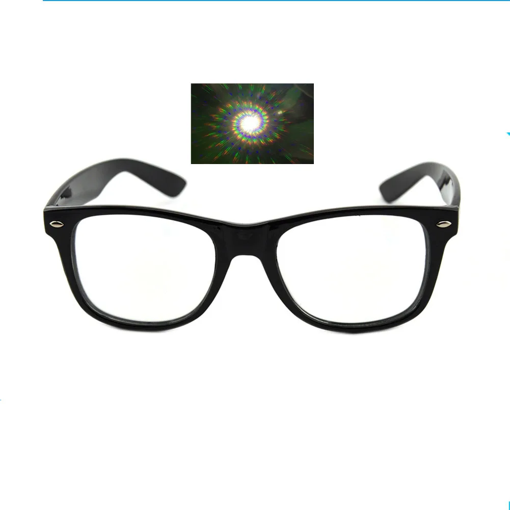 Пластиковые спиральные очки с дифракцией, очки с радужной решеткой, спираль для фейерверка