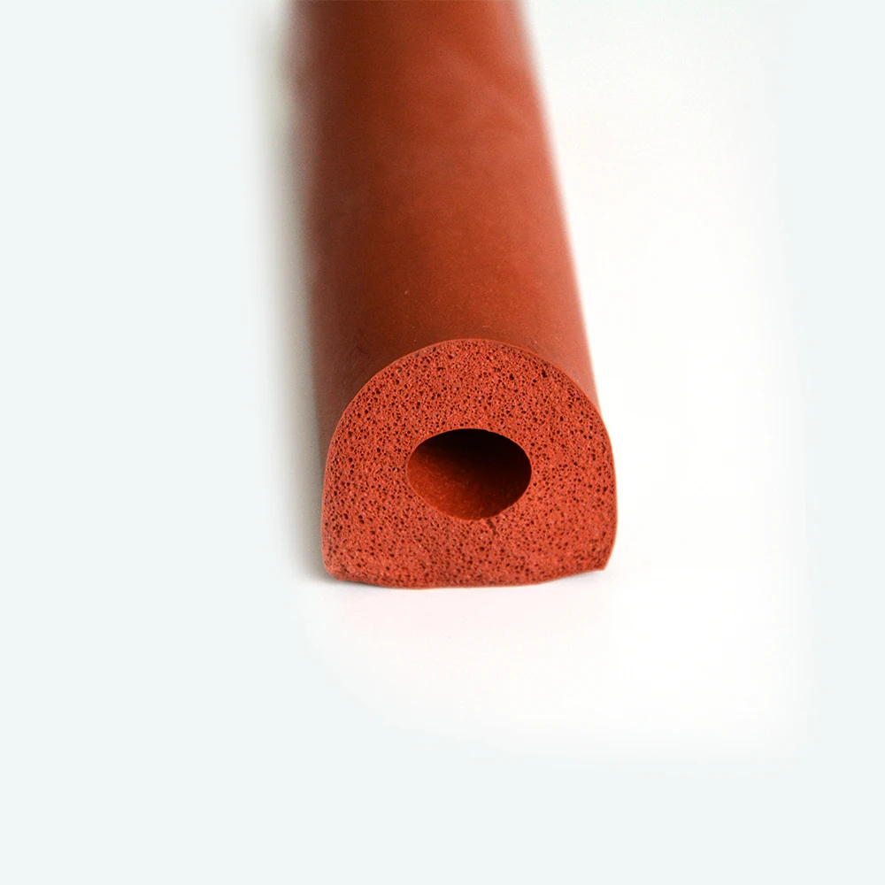 Extruded High Temperature Resistant Rubber Square Silicone Rubber Foam Sponge Door Gasket Sealing Strip