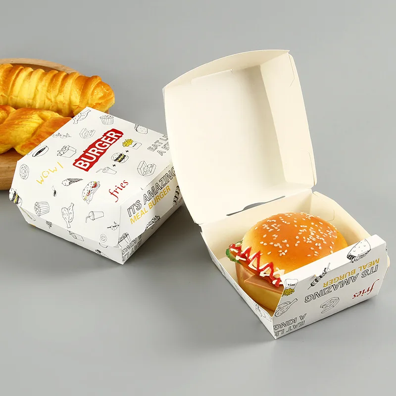 Food Grade Take Away Fast Food Snack Packaging Box Custom Logo Printing Fried Chicken Box