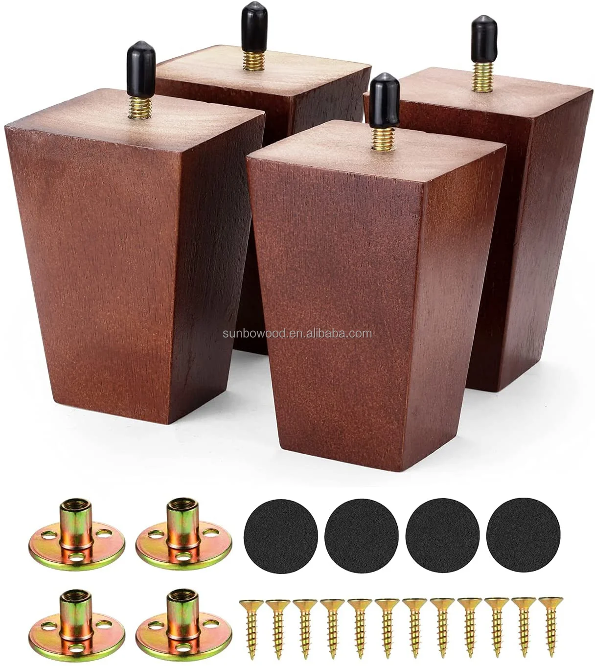 wholesale high quality square wood legs for furniture  wooden sofa leg  table  chest wood leg