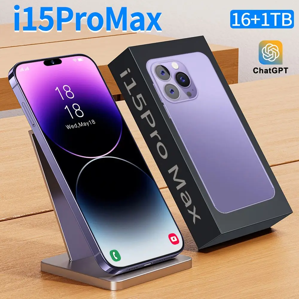 Fast Charging I15 Pro Max 6.7inch New Goophone Wholesale Smart Phone Fingerprint Face Id I 15 Pro Max