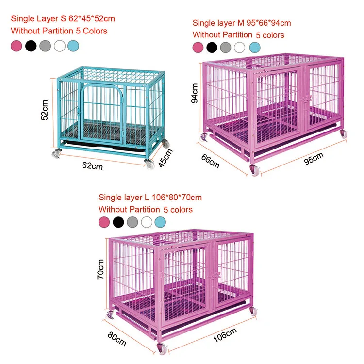 Multi Sizes Large Metal Mesh Pet Cage Carriers Outdoor House Crate Pet Cage Dog Kennels