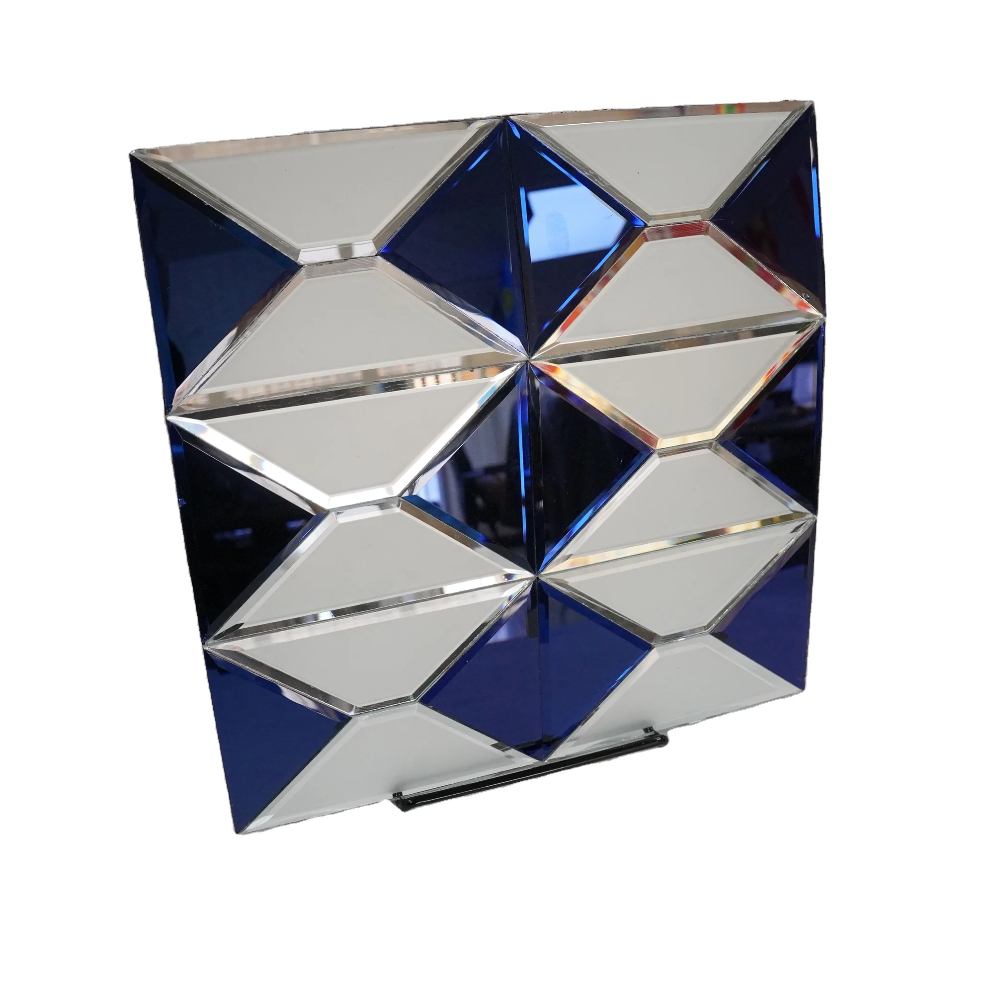 Blue Background Crystal Glass Mosaic Tile for Swimming Pools Bathroom Walls & Outdoor Fish Ponds Decor Floor Usage