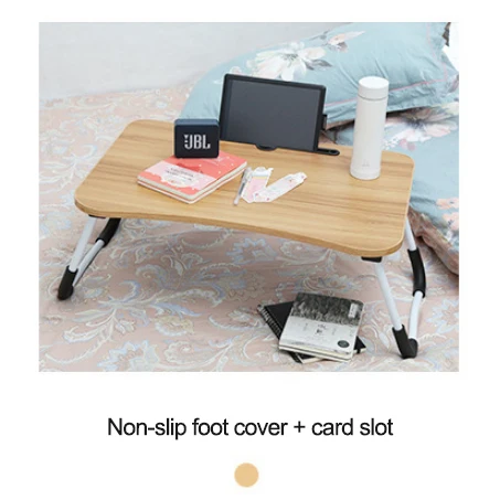 Портативный складной стол из МДФ для ноутбука деревянный компьютерный на кровати