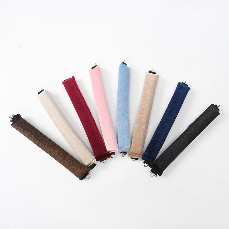 Custom 8 Colors Brown Rods Soft Sleeping Overnight Blowout Rods Curls Heatless Hair Curler With Headband Wrap For All Hair Types