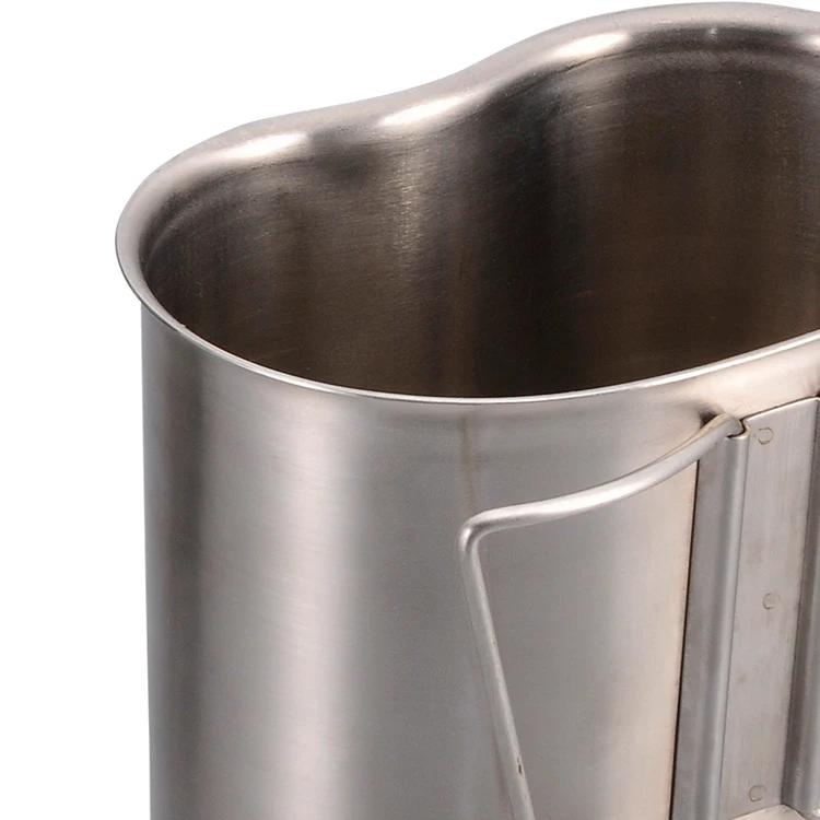 Camping Accessories Stainless Steel Camping Cup Outdoor Hiking Canteen Cup
