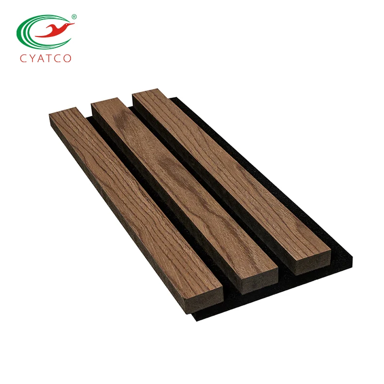 600*2400mm Black Oak Wood Slat Panel Wood Slat Wall Panel Paneles Acusticos Hout For Hotel Office Decor Woodupp Akupanels
