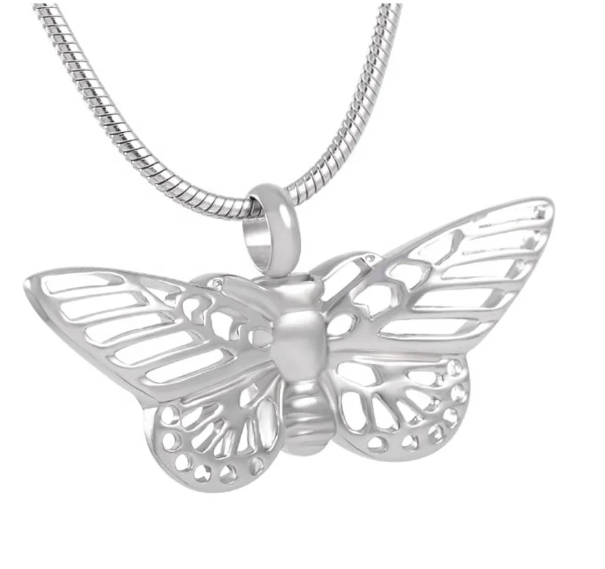 Beautiful Butterfly choker Cremation Jewelry Urn For Pet Ashes Pendant women Necklace Animal Ashes Locket Memorial Gift