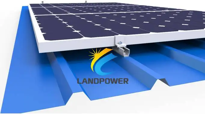 Economic Solution Solar Panel Mounting Trapezoidal Profile Metal Roof Mounting  Inter Clamp End Clamp with Mini Rail Landscape