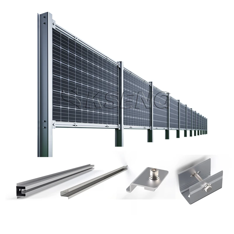 Load Power Plants Solar Pv Mounting Systems Vertical Bifacial solar fencing system
