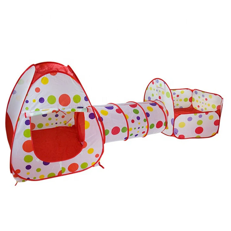 Детская палатка с туннелем, складной домик для океан, бассейн для шаров, туннель для стрельбы, игрушечная палатка для детей