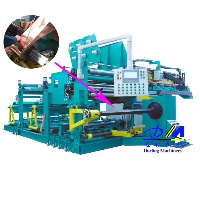 
Cold press welding foil electric motor winding machine 500-1600mm BRJ transformer copper double layers foil winding machine 