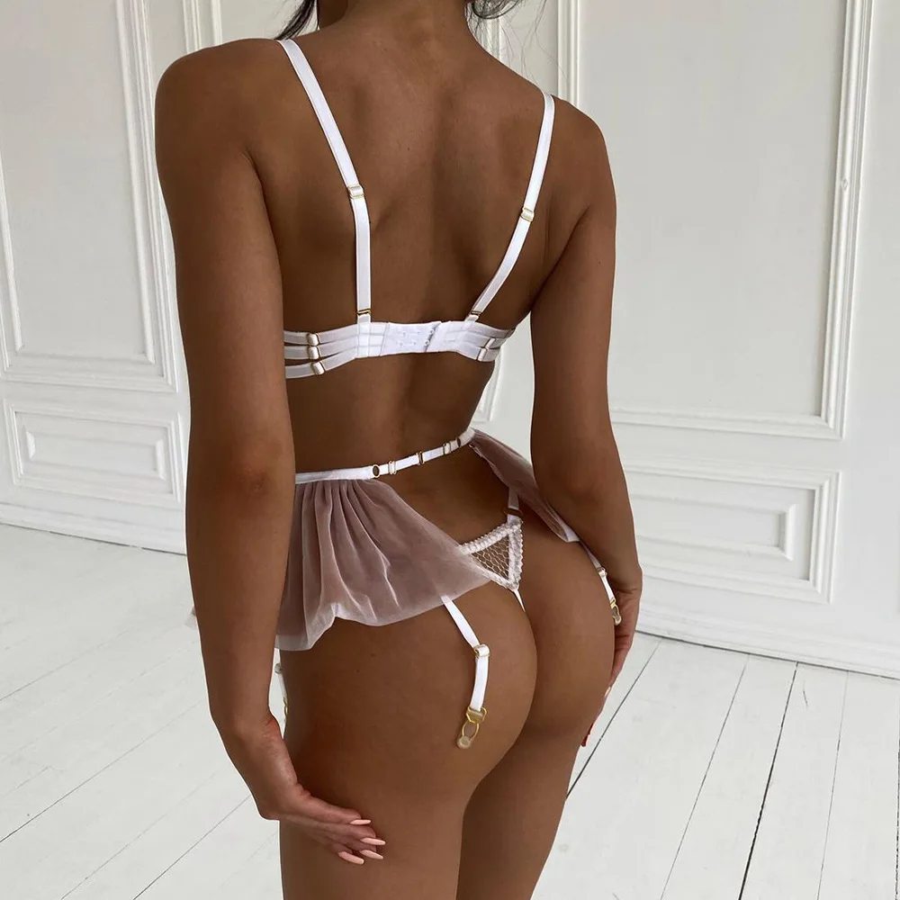 Lingerie Exotic Plus Size Lingeries Bodysuit Ruffles Lingerie Costume Sexy Underwear Women Panties Ropa Sexy Mujer  0953