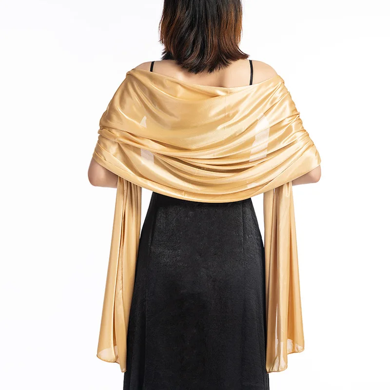 Shawls and Wraps for Evening Dresses Satin Shawl Wraps for Women Extra Long Soft Wedding Shawls for Bridal Party
