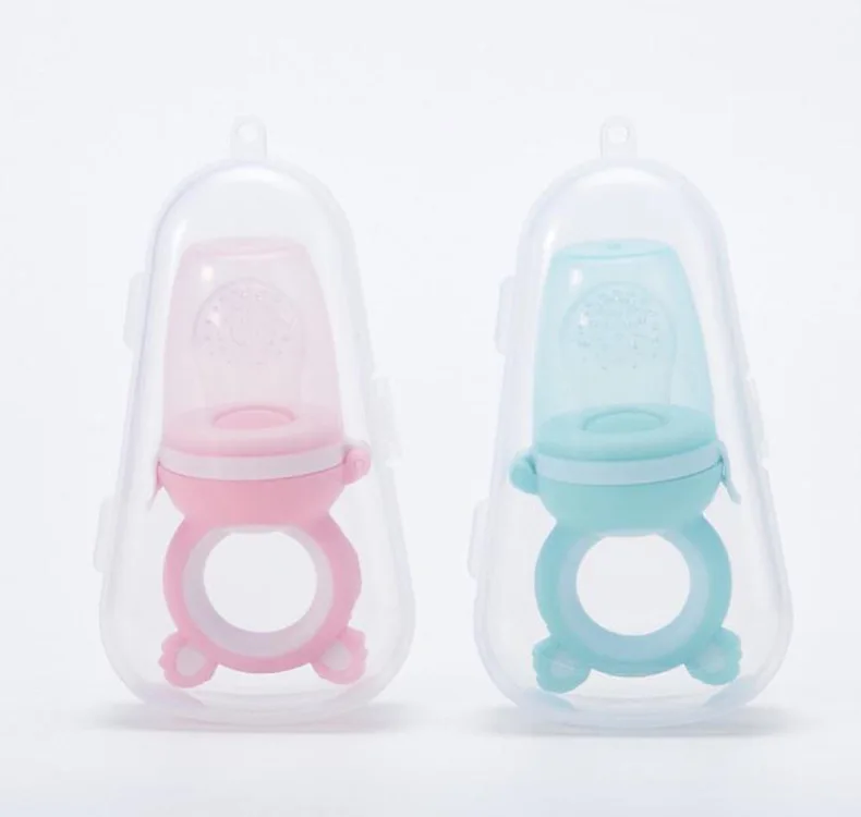 Food Grade Silicone Soft Baby Food Nibble Fruit Pacifier Feeder Cute Packaging Baby Feeder baby supplies & products