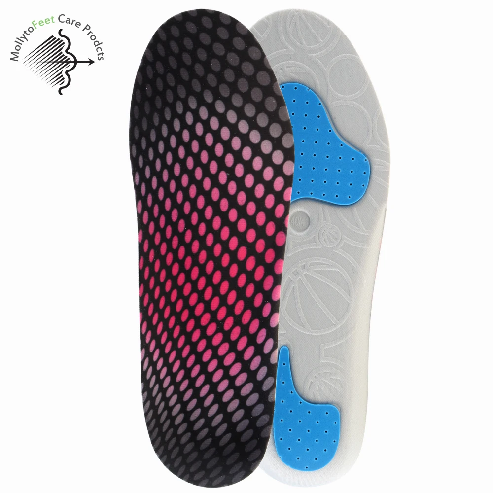 Hi-poly material custom design printed Metatarsal Support Shock absorption insole for sport shoes