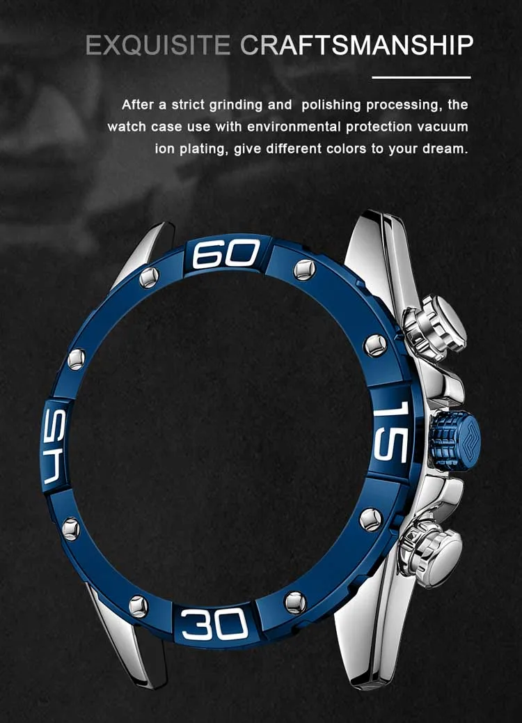 NAVIFORCE NF8019 high quality made in china men hour stylish Stainless steel  band waterproof watch character Casual wrist watch