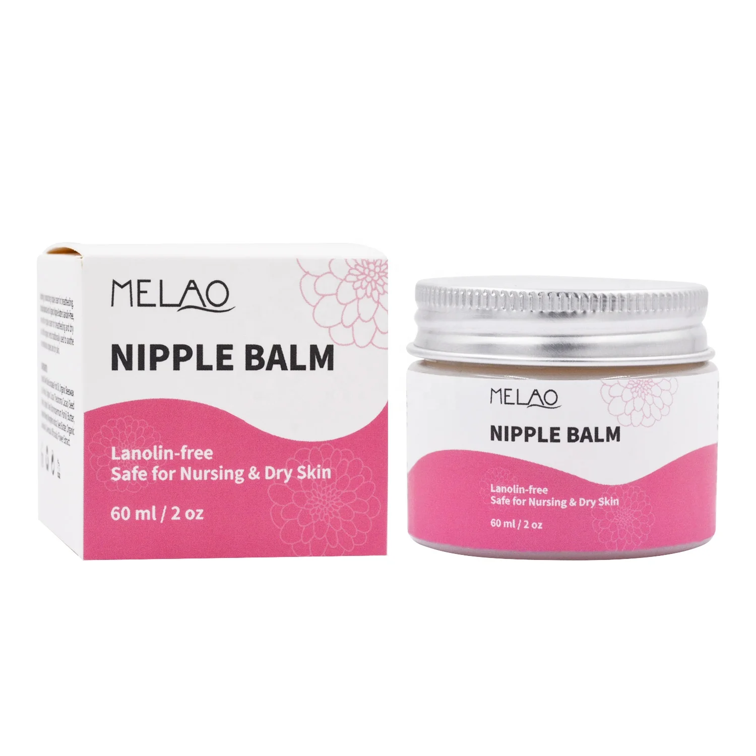 Private Label MELAO Wholesale Organic Virgin lip Pink Whitening Nipple Breastfeeding butter balm