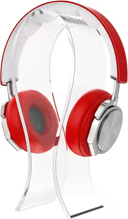 new design Transparent Acrylic headphone display showcase acrylic headphones with display