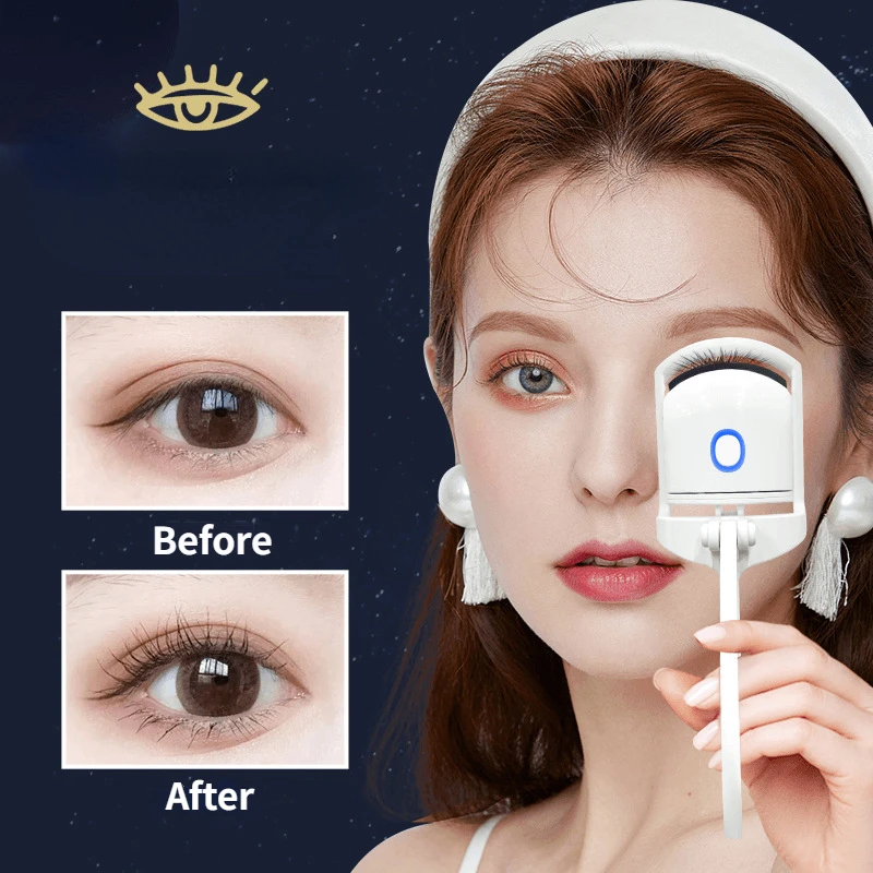 Best Seller 2023 New Arrivals Curler Eyelash Perm Temperature Control Makeup Tools Mini Portable Electric Heated Eyelash Curler