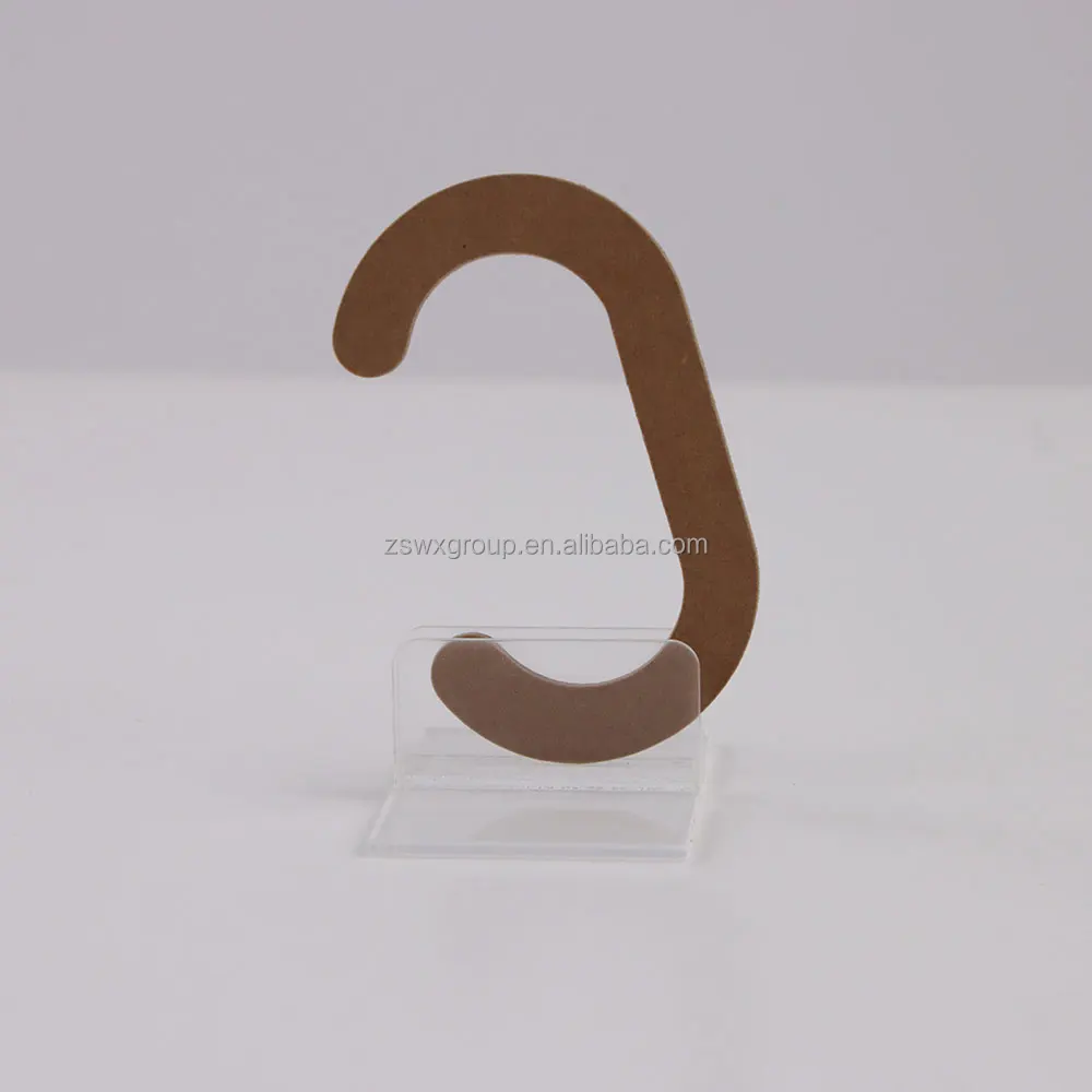 Custom Mini Cardboard Hat Tie Belt Paper Hanger Clip Hangers Hooks with Logo