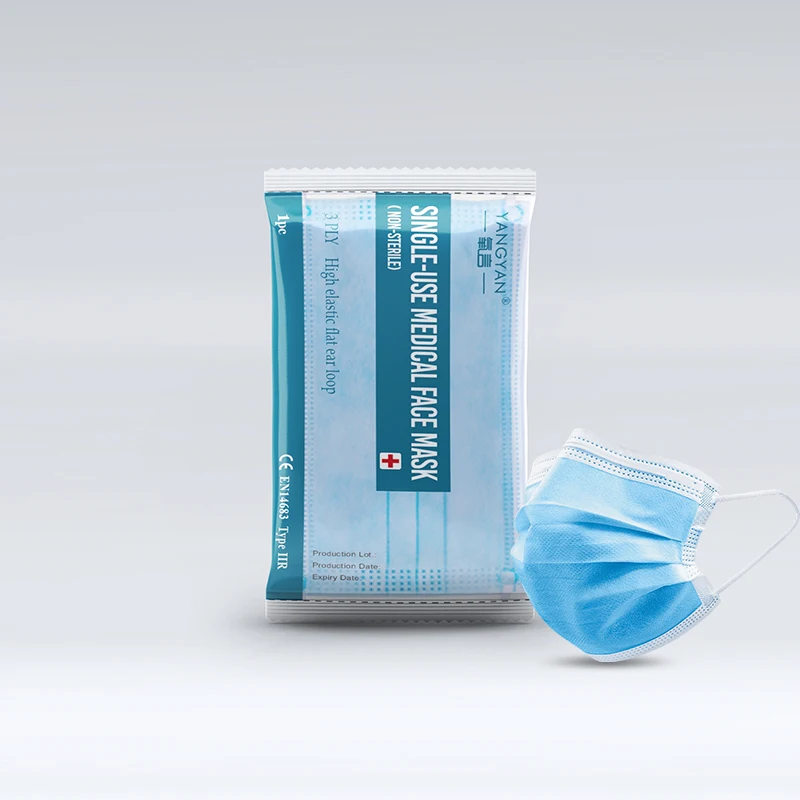 Медицинская поставка 3-слойная одноразовая Нетканая маска для лица носа и