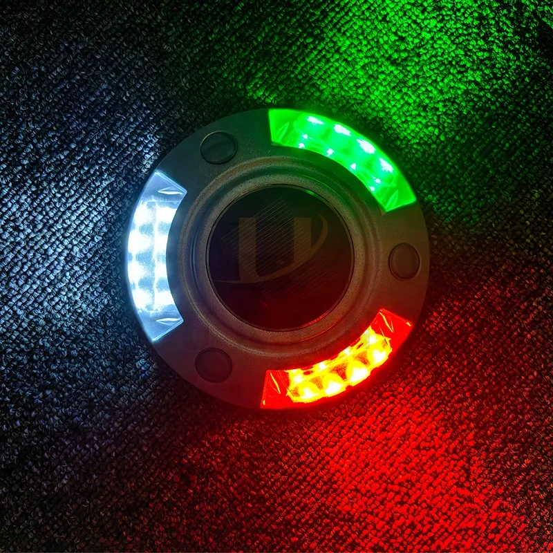 Китайский производитель круглый алюминиевый корпус Постоянный СВЕТОДИОДНЫЙ док-станция садовый светильник для лодки навигационная лампа умные солнечные дорожные светильники