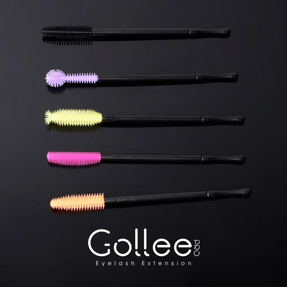 gollee with plastic package silicone wand tube high quality crystal for soft touch mascara retractable wholesale eyelash brush