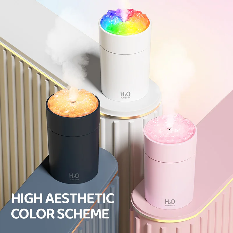 220ml Mini Portable Led Light Humidifier H2o H20 Spray Ultrasonic Atomizer Cool Mist Car Usb home Air Humidifier