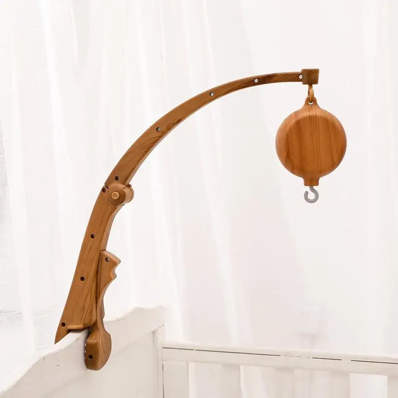 Hot New Wooden Crib Mobile Arm Baby Bed Bell Bracket Beech Baby Crib Mobile Arm Holder Good For Crib Playpen Stroller