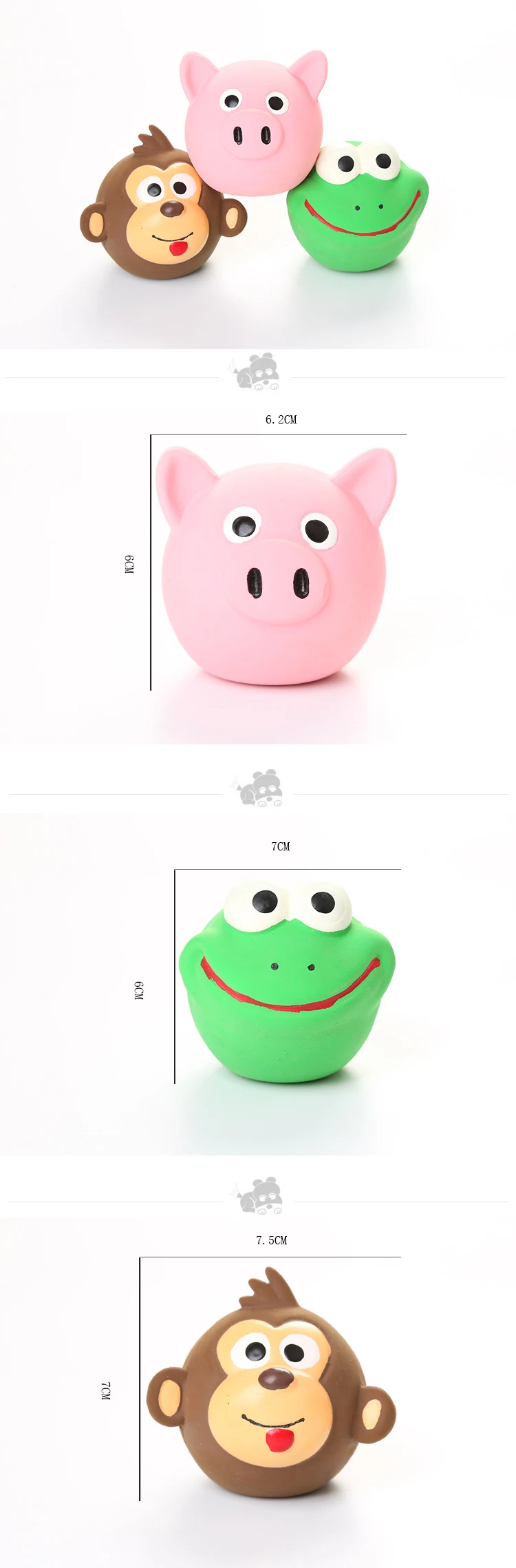 Wholesale latex animal soft rubber squeaky chew dog toy